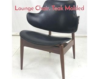 Lot 938 KOFOD LARSEN Modernist Lounge Chair. Teak Molded 