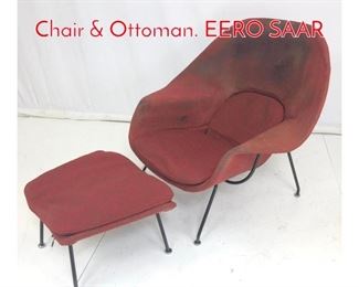 Lot 941 MidCentury KNOLL Womb Chair  Ottoman. EERO SAAR