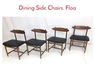 Lot 945 Set 4 Danish Teak Modern Dining Side Chairs. Floa