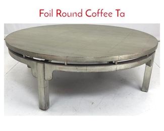 Lot 947 Modernist Decorator Silvered Foil Round Coffee Ta