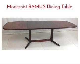 Lot 949 Large Oval Rosewood Modernist RAMUS Dining Table.