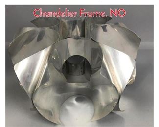 Lot 970 Modernist Sculptural Chrome Chandelier Frame. NO 