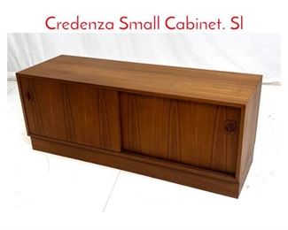 Lot 982 Danish Modern Teak Low Credenza Small Cabinet. Sl