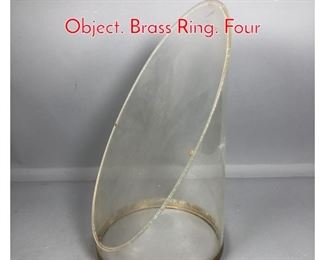 Lot 989 TA.NI.NO Lucite Acrylic Object. Brass Ring. Four 