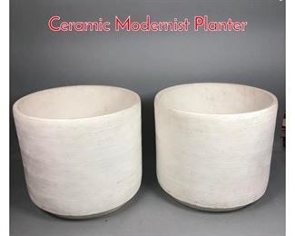 Lot 994 Pr COMANCHE Art Pottery Ceramic Modernist Planter