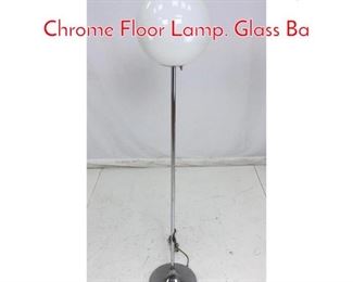 Lot 995 Robert Sonneman style Chrome Floor Lamp. Glass Ba