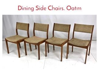 Lot 1018 Set 4 Danish Modern Teak Dining Side Chairs. Oatm
