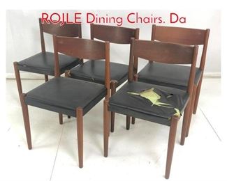 Lot 1019 Set 5 Modernist Teak FREM ROJLE Dining Chairs. Da