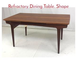 Lot 1020 Danish Modern Teak Refractory Dining Table. Shape