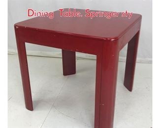 Lot 1022 Red Lacquer Fixed Leg Dining Table. Springer sty