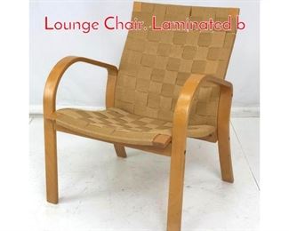 Lot 1033 Knoll Style Woven Strap Lounge Chair. Laminated b