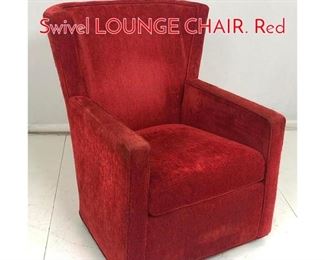 Lot 1036 THAYER COGGIN Tall Back Swivel LOUNGE CHAIR. Red 
