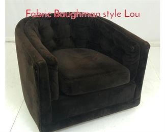 Lot 1037 Fully Upholstered Brown Fabric Baughman style Lou