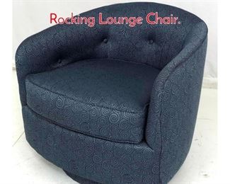 Lot 1038 Milo Baughman style Swivel Rocking Lounge Chair. 