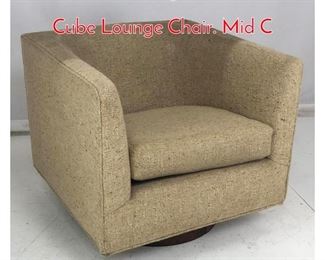 Lot 1042 Milo Baughman Attributed Cube Lounge Chair. Mid C