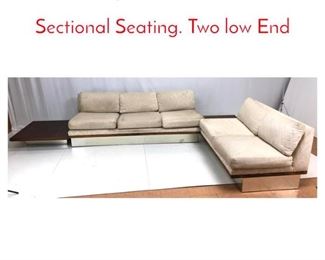 Lot 1047 4pc THAYER COGGIN Sectional Seating. Two low End 