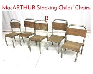 Lot 1064 Set 5 WARREN MacARTHUR Stacking Childs Chairs. B
