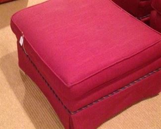 One custom upholstered ottoman