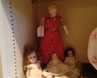 Small antique porcelain dolls