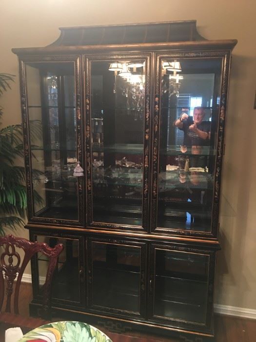 Large Asian style china cabinet