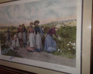 "Berry Pickers"  After Etching by Jas. S. King