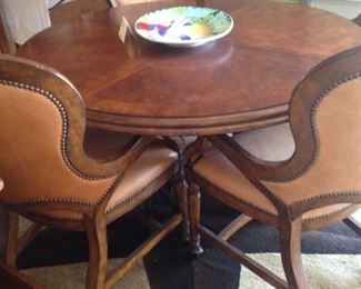 Great iron base table with 4 chairs