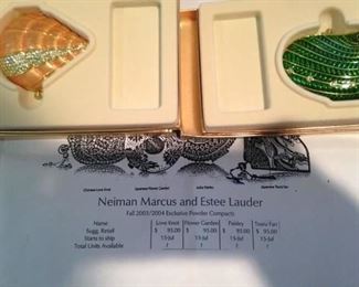 Neiman Marcus and Estee Lauder hinged boxes