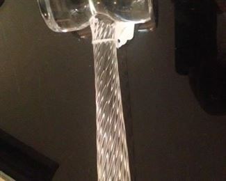 A Van St. Lambert crystal gavel of Judge Joe Huffstutler's