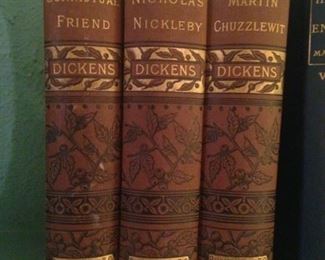 Set of antique books by Charles Dickens