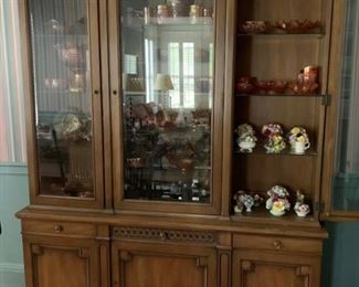 fruitwood china cabinet 