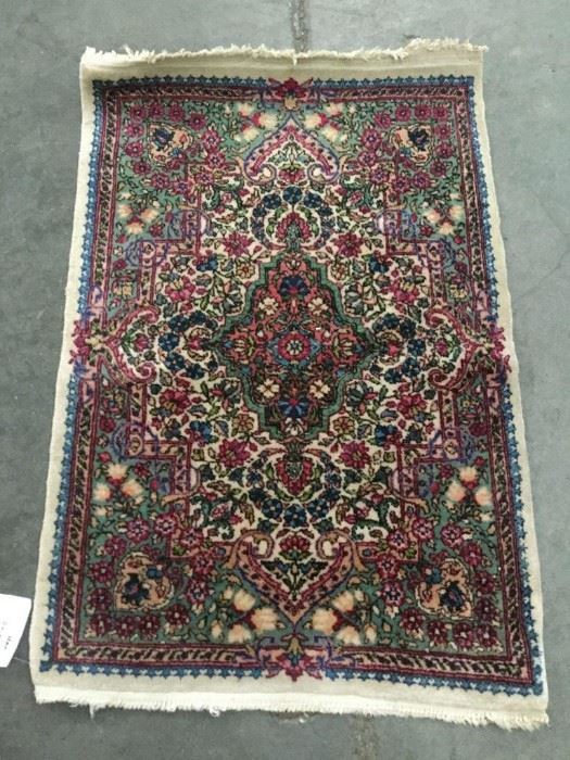 Lot 8 - Handmade vibrant jewel tone wool carpet with classic Persian Kirman style