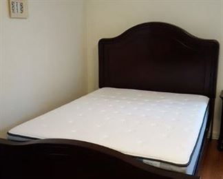 Queen size mattress and box spring, also queen bed frame form Rooms to Go