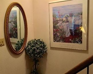 Wall Mirror, Art Print, Faux Topiary