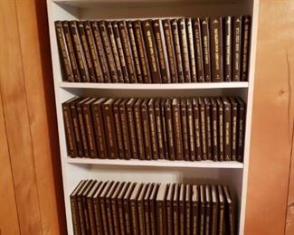 120 Volume set of Louis Lamour Leather Books