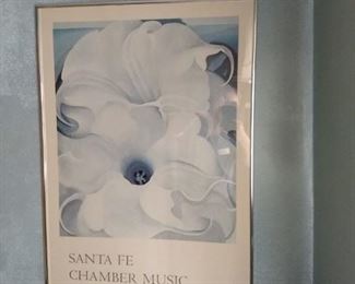 Framed Georgia O'Keeffe poster