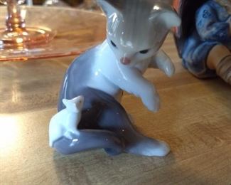Lladro cat and mouse figure