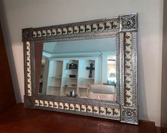 Trendy Silver Rimmed Mirror