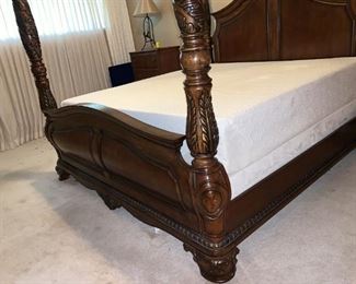 Beautiful King Size Four Poster Bed with Ironwork Canopy