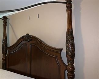 Beautiful King Size Four Poster Bed with Ironwork Canopy