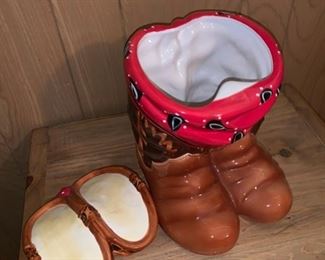 Cute Western Boots Cookie Jar!