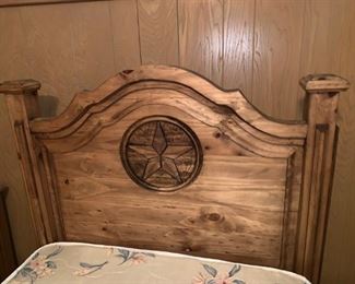 Awesome Rustic Wood Twin Bed with Texas Star ;)