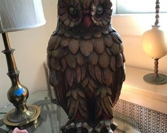 Large Carved Owl