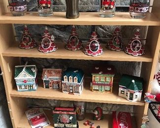 There an entire room filled with Coca Cola collectibles and villages - all of which are for sale!