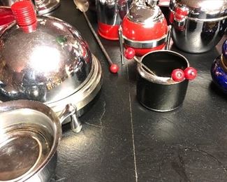 Mid -century replicas of art nouveau stainless wares... awesome!