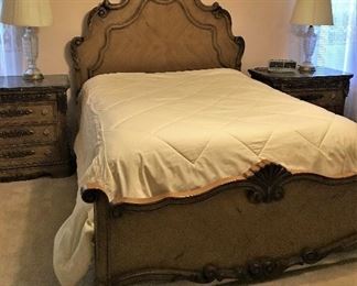 GORGEOUS QUEEN BED WITH MATCHING NIGHT STANDS, DRESSER AND WARDROBE