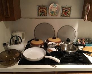 JUST A FEW OF THE POTS AND PANS,