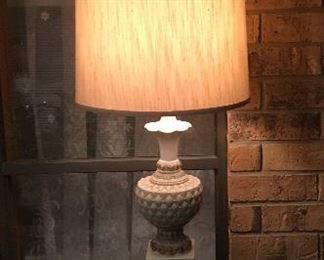 ONE OF A PAIR OF TALL TABLE LAMPS