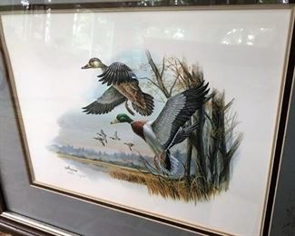 One of two Signed Don Balke wildlife prints, this one numbered 58/1500