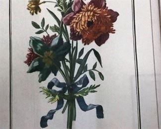 Close-up of one of botanical prints