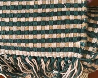 Small area of handwoven 9x12 rag rug